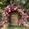 Dusty Rose Pink Balloon Garland Arch - Double Stuffed Dark Pink Balloons For Boho Birthday Baby Shower Bachelorette Bridal Shower Party Decorations